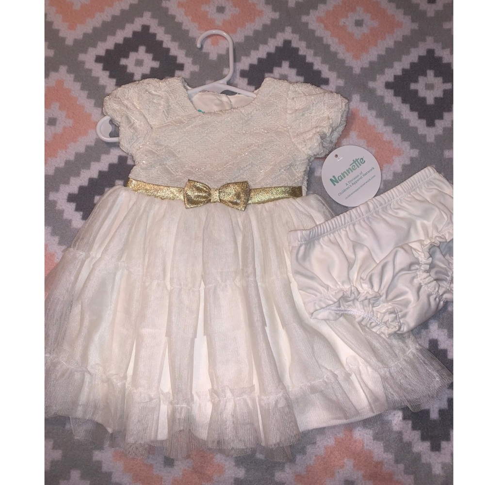 12m babygirl white dress